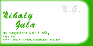mihaly gula business card