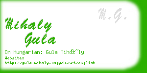 mihaly gula business card